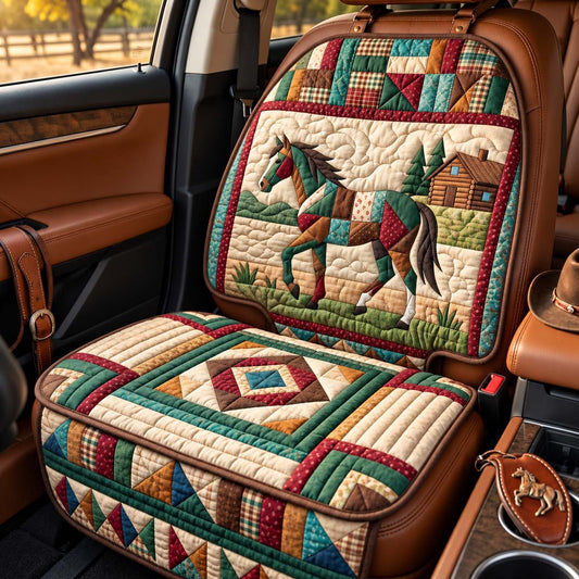 Country Patchwork Horse Quilted Car Seat Protector GFTONTD3722