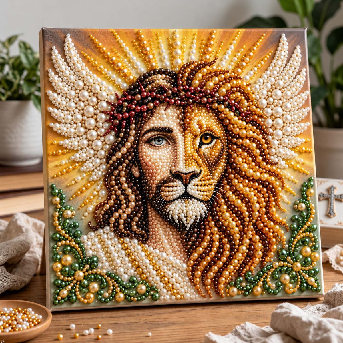 Divine Lion DIY Diamond Pearl Art Kit GFTONTD4152