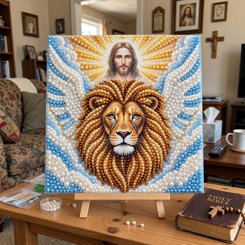Heavenly Lion DIY Diamond Pearl Art Kit GFTONTD4155