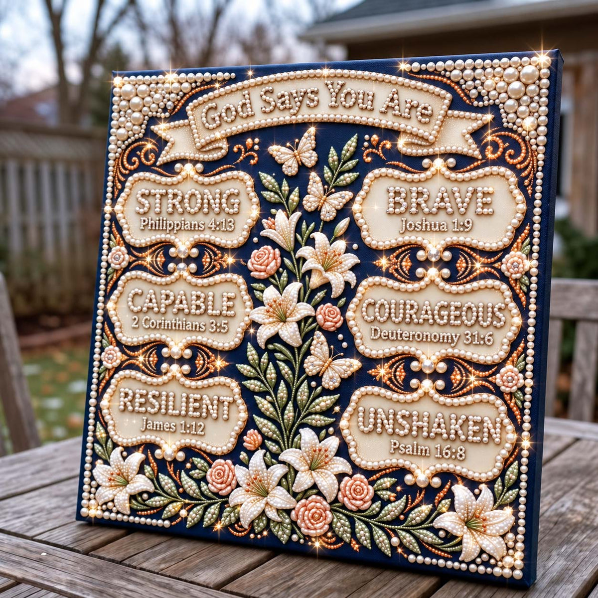 Faith Strength DIY Diamond Pearl Art Kit GFTONTD4204