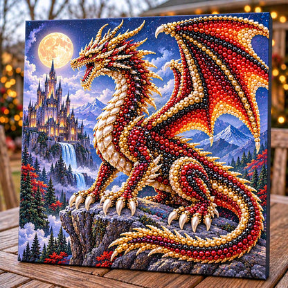 Crimson Dragon DIY Diamond Pearl Art Kit GFTONTD4306