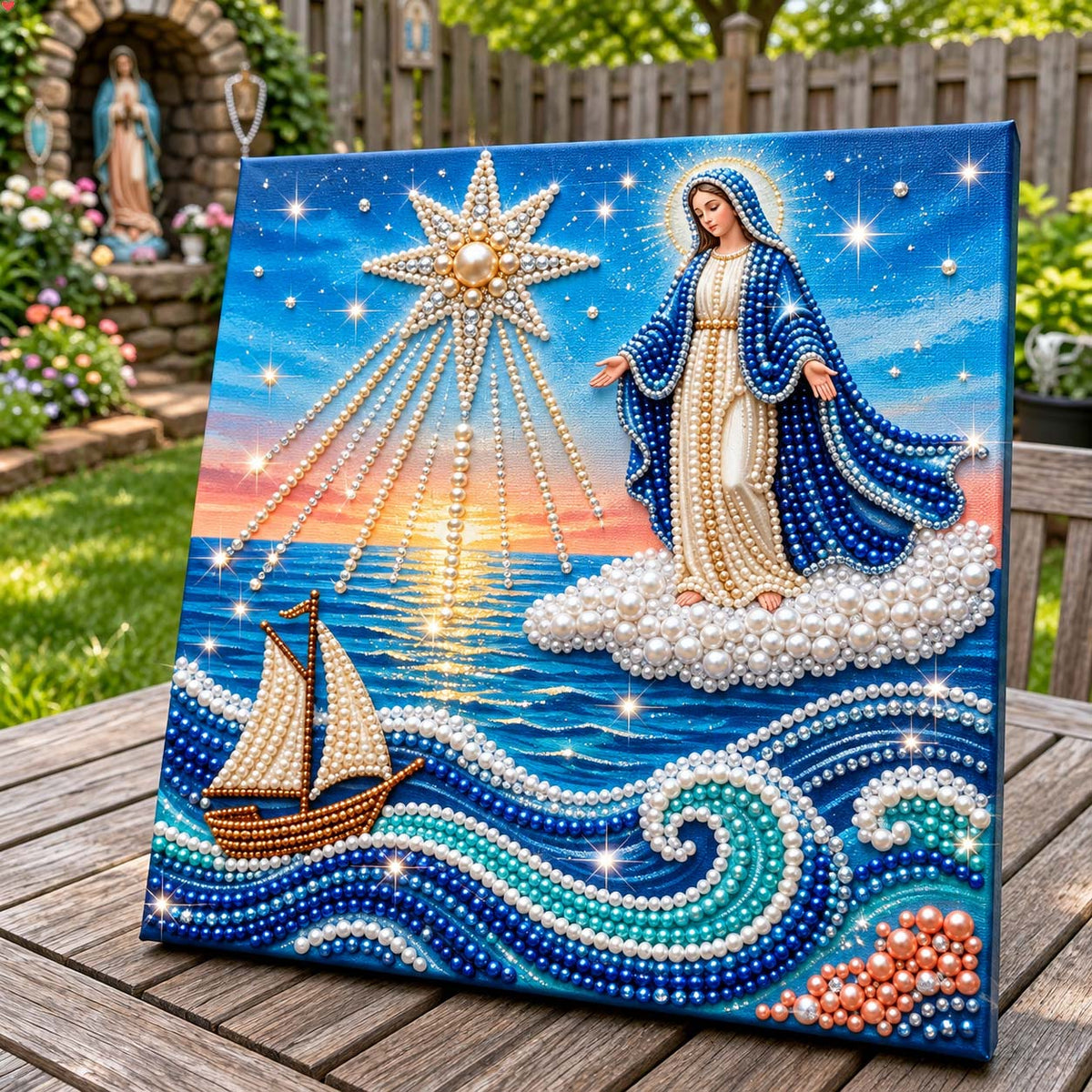Mary Star Of Sea DIY Diamond Pearl Art Kit GFTONTD4337