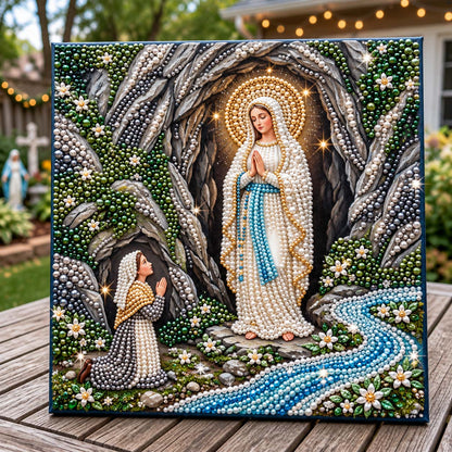 Lourdes Sacred Grotto DIY Diamond Pearl Art Kit GFTONTD4338