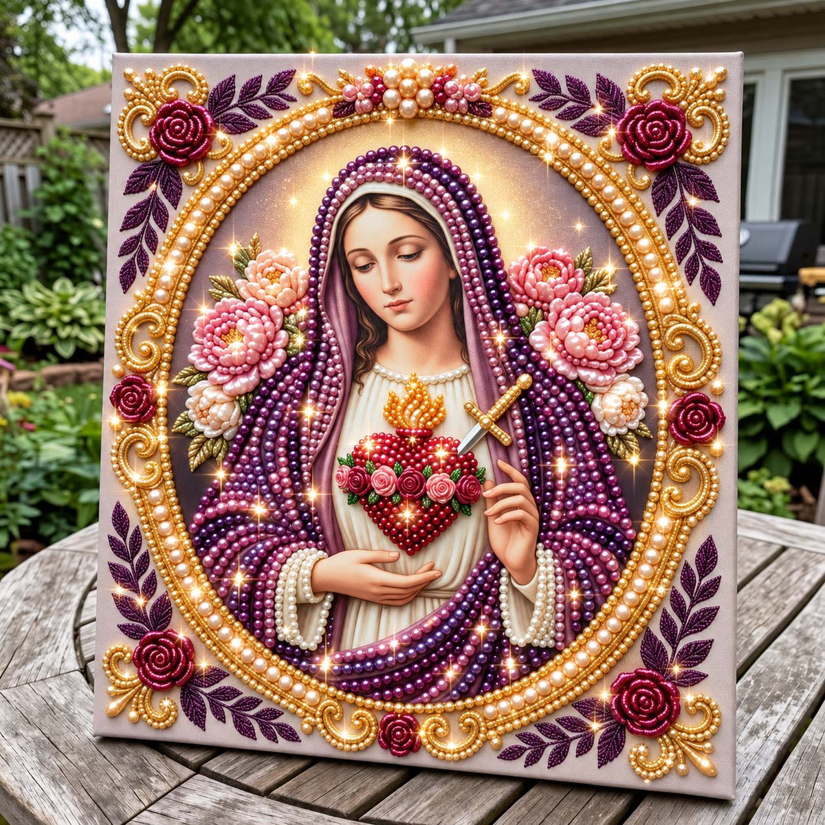 Immaculate Heart Mary DIY Diamond Pearl Art Kit GFTONTD4341