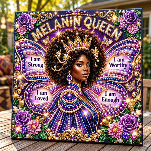 Melanin Queen Butterfly DIY Diamond Pearl Art Kit GFTONTD4392