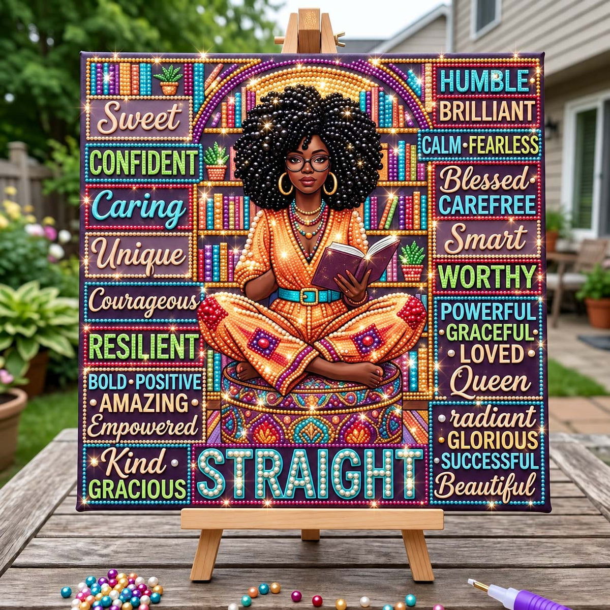 Words Of A Queen DIY Diamond Pearl Art Kit GFTONTD4481