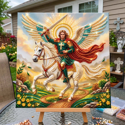Saint Michael Divine Rider DIY Diamond Pearl Art Kit GFTONTD4487