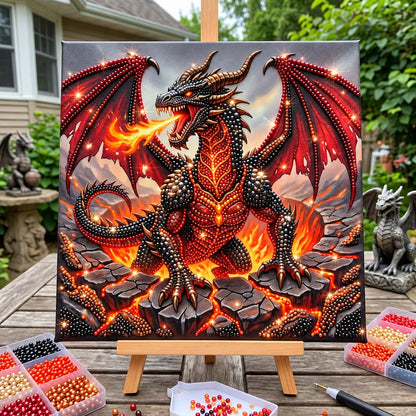 Fire Dragon DIY Diamond Pearl Art Kit GFTONTD4541