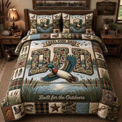 Reel Cool Dad 3-Piece Quilted Bedding Set GFTOPND1059