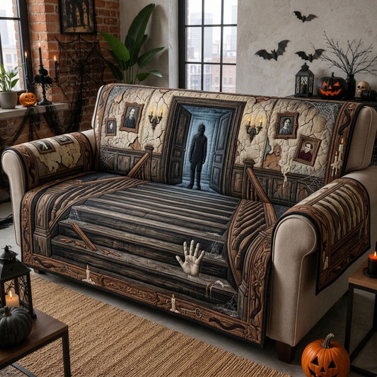 The Haunted Staircase Quilted Sofa Cover GFTOPND1211