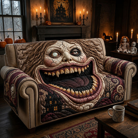 Possessed Doll Quilted Sofa Cover GFTOPND1213