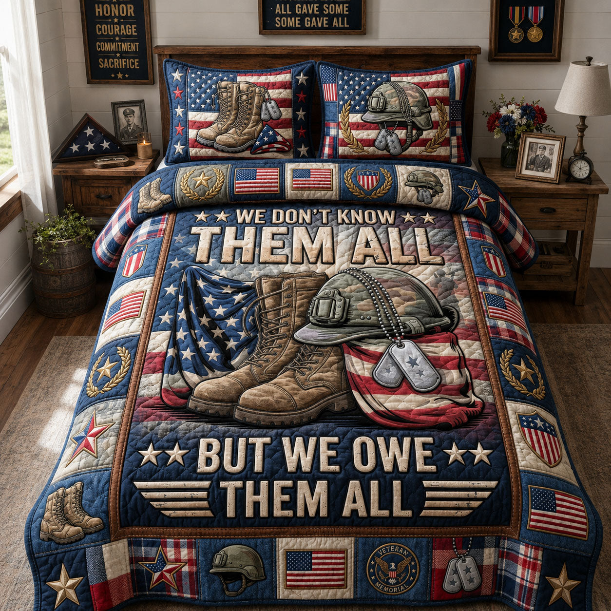 We Owe Them All 3-Piece Quilted Bedding Set GFTOPND1227