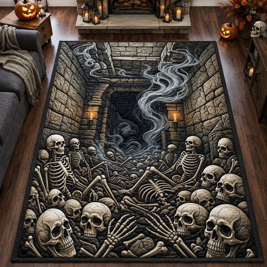 Macabre Skeleton Pile Area Rug GFTOPND1259