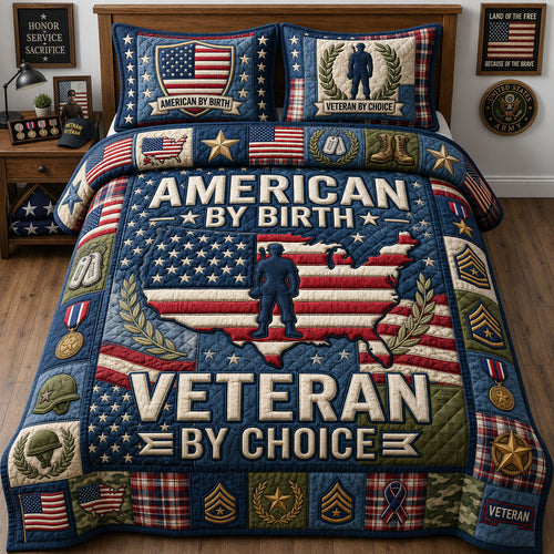 Veteran By Choice 3-Piece Quilted Bedding Set GFTOPND1265