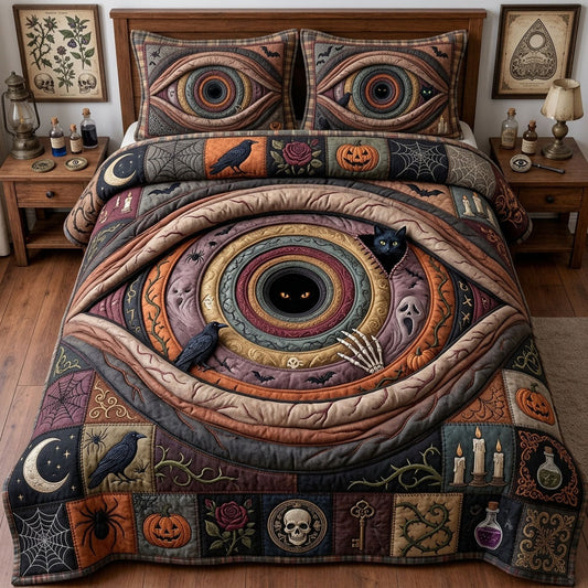 Eye Of Darkness 3-Piece Quilted Bedding Set GFTOPND1342