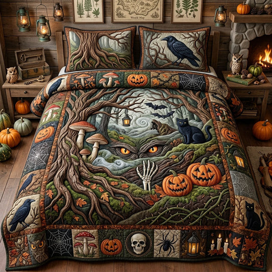 Haunted Forest 3-Piece Quilted Bedding Set GFTOPND1346
