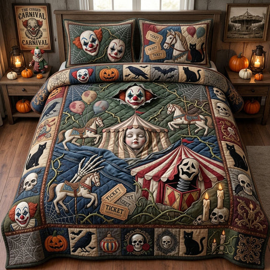 Carnival Of Damned 3-Piece Quilted Bedding Set GFTOPND1347