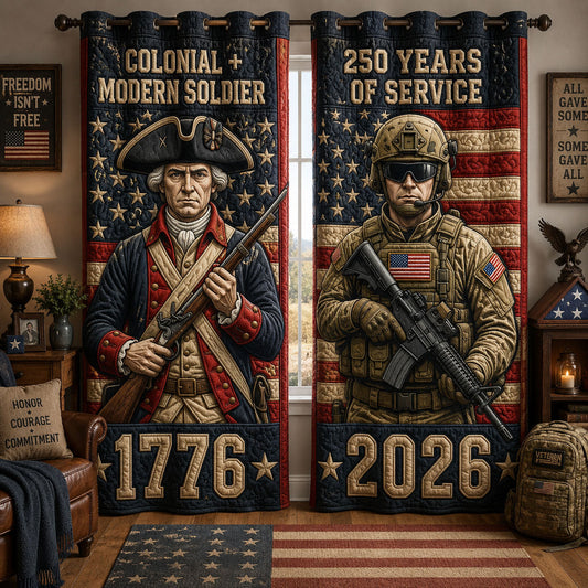 Veteran Pride Quilted Curtains GFTOPND1410