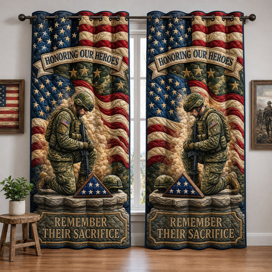 Veteran Pride Quilted Curtains GFTOPND1414