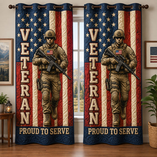 Veteran Pride Quilted Curtains GFTOPND1415