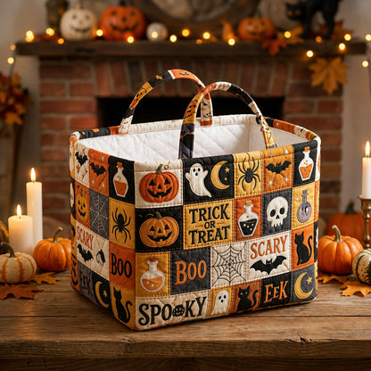 Trick Or Treat  Quilted Storage Basket GFTOPND1436