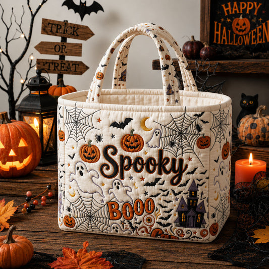 Spooky Ghost Quilted Storage Basket GFTOPND1437