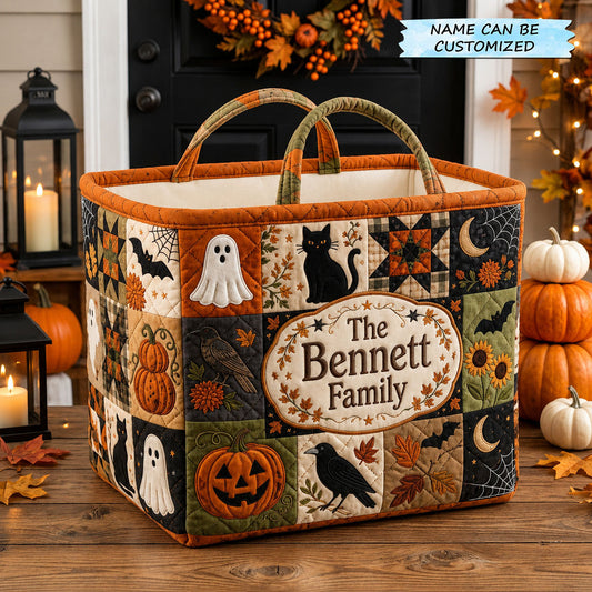Personalized Halloween Quilted Storage Basket QTCUZ GFTOPND1441