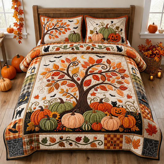 Autumn Tree 3-Piece Quilted Bedding Set GFTOPND1442
