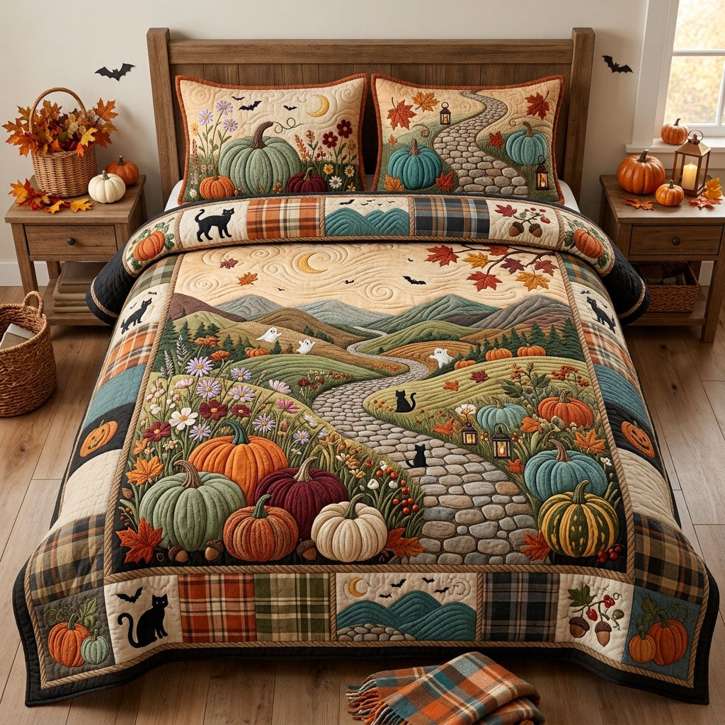 Harvest Field 3-Piece Quilted Bedding Set GFTOPND1445