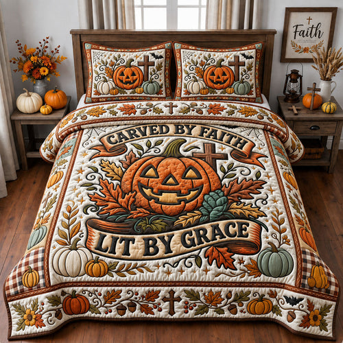 Carved By Faith 3-Piece Quilted Bedding Set GFTOPND1453
