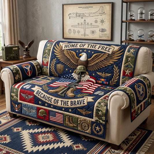 Home Of The Free Quilted Sofa Cover GFTOPND1569