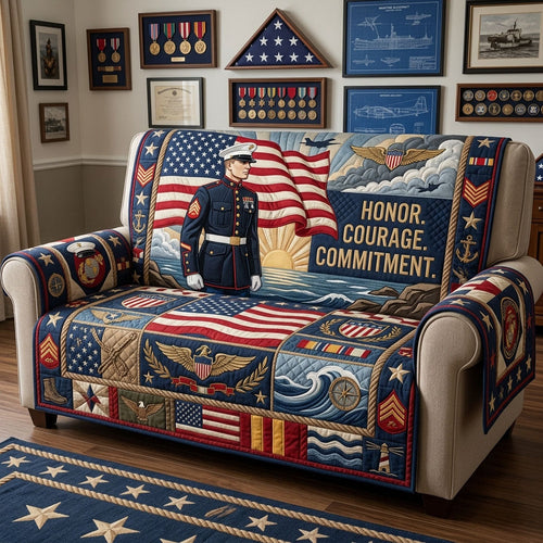 Army Veteran Quilted Sofa Cover GFTOPND1574