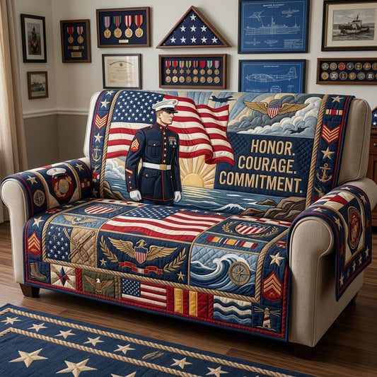 Army Veteran Quilted Sofa Cover GFTOPND1574