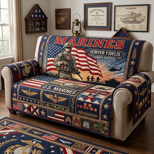 US Marines Quilted Sofa Cover GFTOPND1575