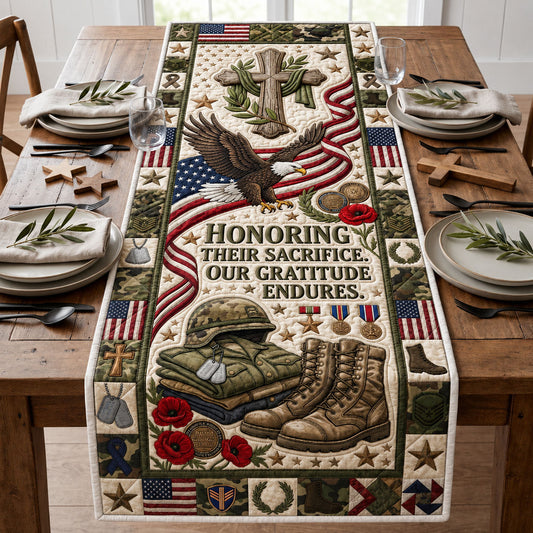 Honoring Their Sacrifice Quilted Table Runner GFTOPND1578