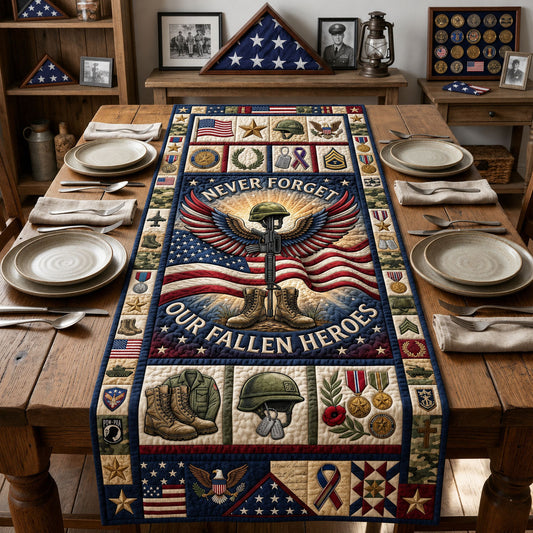 Fallen Heroes Quilted Table Runner GFTOPND1581