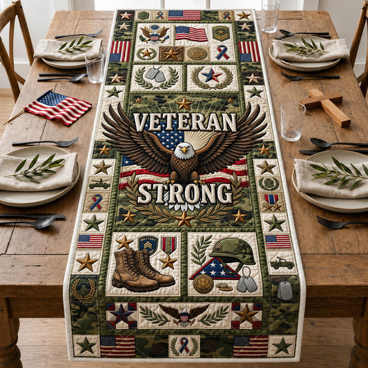 Veteran Strong Quilted Table Runner GFTOPND1582
