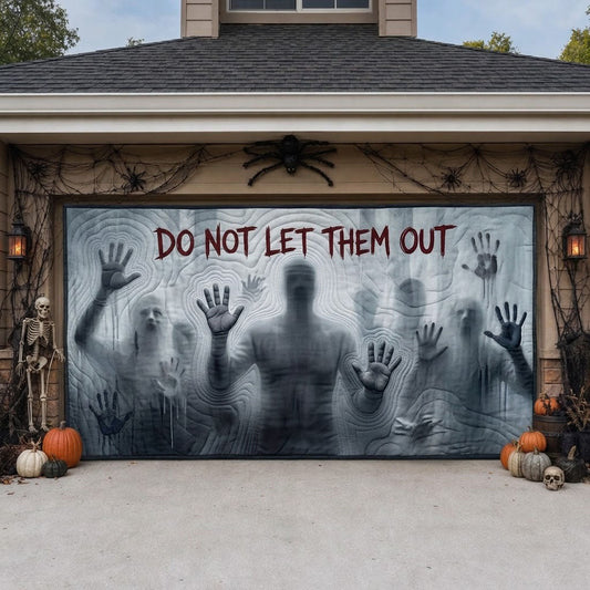 Dont Let Them Out Garage Door Banner GFTOPND1661