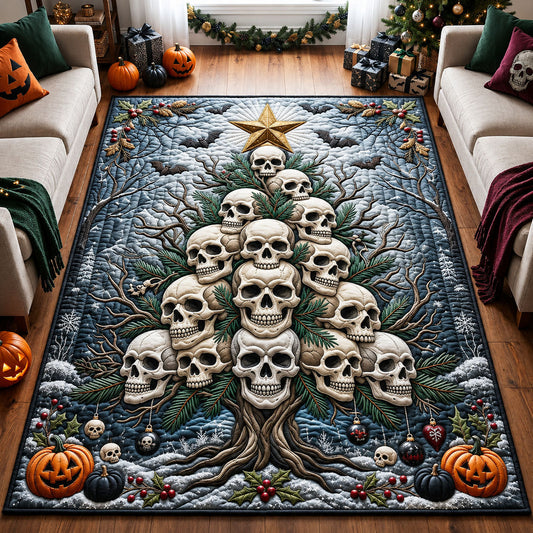 Gothic Skull Christmas Tree Area Rug GFTOPND1670