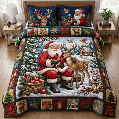 Christmas 3-Piece Quilted Bedding Set GFTOPND1713