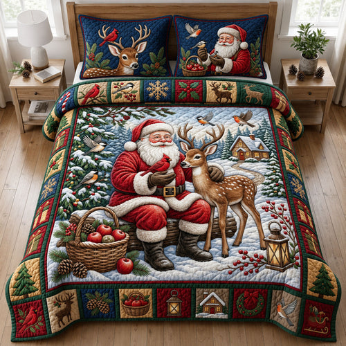 Christmas 3-Piece Quilted Bedding Set GFTOPND1713