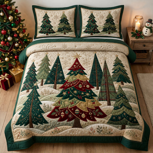 Winter Forest 3-Piece Quilted Bedding Set GFTOPND1725