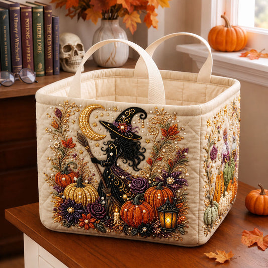 Rhinestone Witch Quilted Storage Basket GFTOPND1726