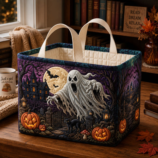 Moonlight Ghost Quilted Storage Basket GFTOPND1730