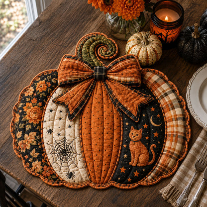 Fall Pumpkin Custom Shape Quilted Placemat GFTOPND1766