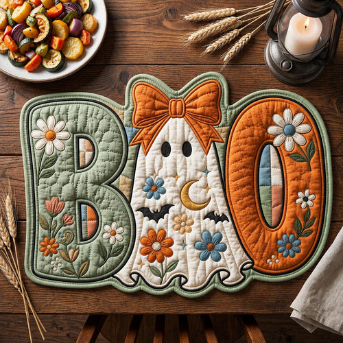 Boo Ghost Custom Shape Quilted Placemat GFTOPND1775