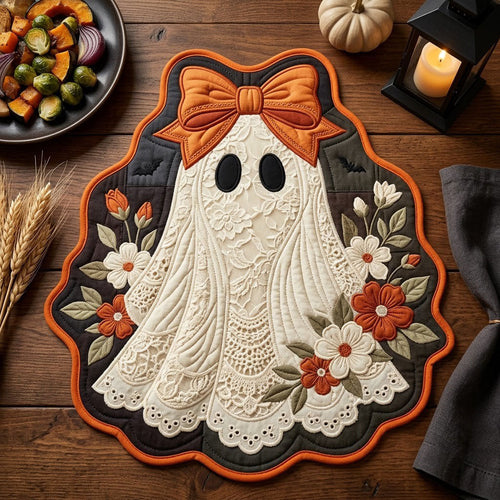 Cute Lace Ghost Custom Shape Quilted Placemat GFTOPND1777