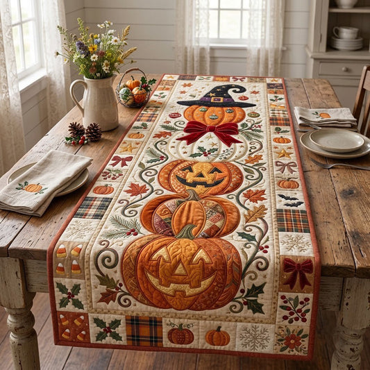Halloween Pumpkin Quilted Table Runner GFTOPND1783