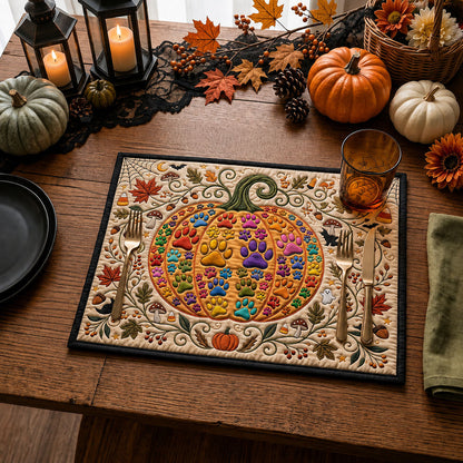Pumpkin Paws Quilted Placemat GFTOPND1847