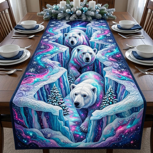 Galaxy Winter Bear Quilted Table Runner GFTOPND1877